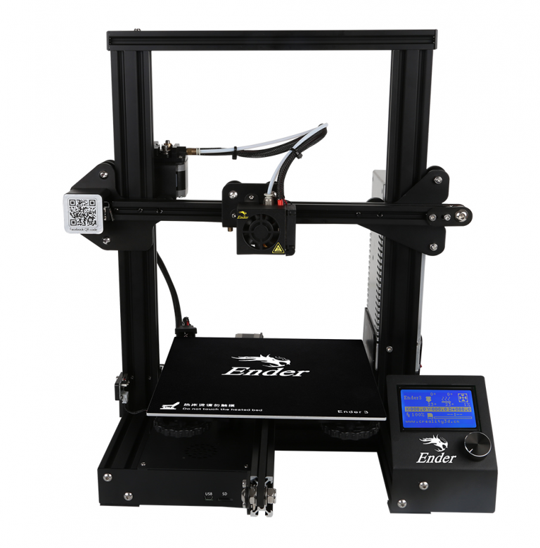 Ender 3 3D printer front view - Kiwi 3D