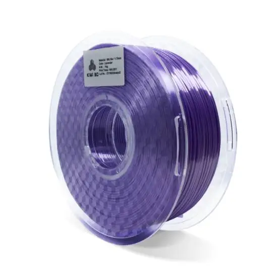 Kiwi3D Lavender Silk PLA 3D Printer Filament | 1.75M, 1KG Spool