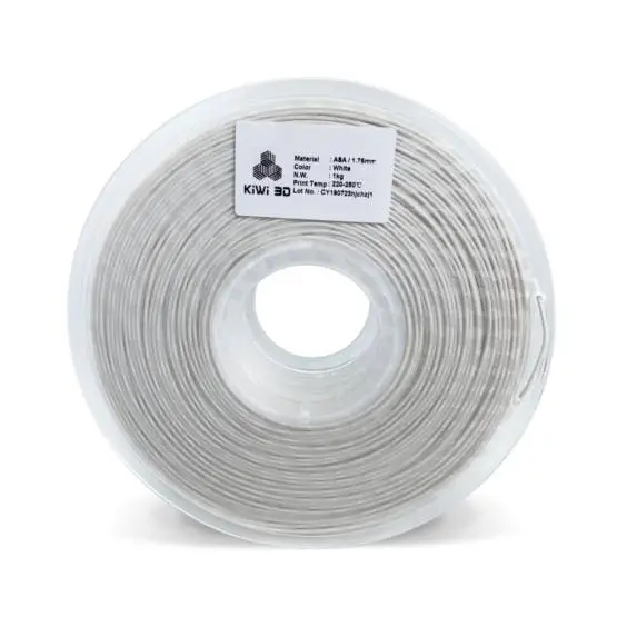 Kiwi3D White ASA 3D Printer Filament | 1.75MM, 1KG Spool - Image 3